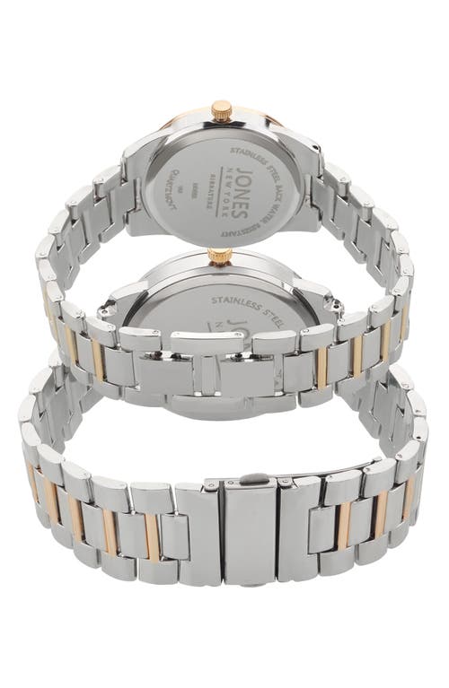 Shop Jones New York Two-piece Diamond Accent Bracelet Watch His & Hers Set In Gold/silver