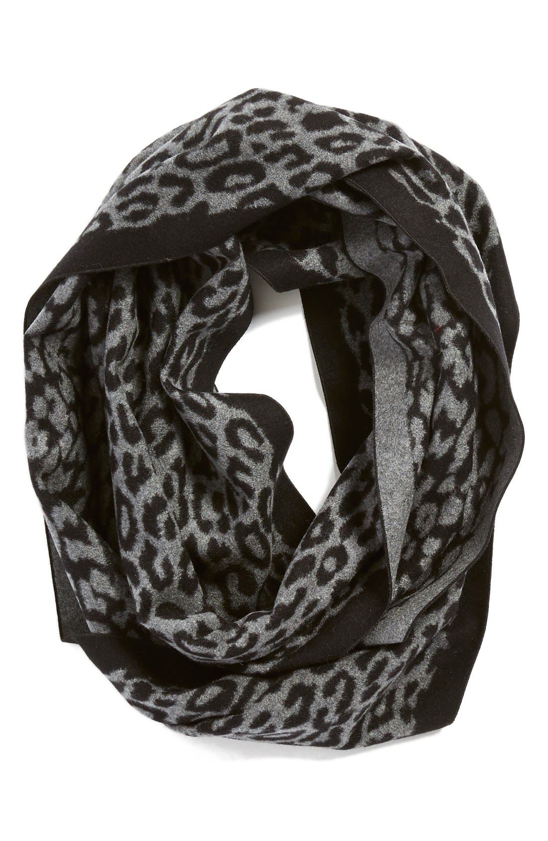 Chelsey Leopard Print Silk Infinity Scarf Nordstrom