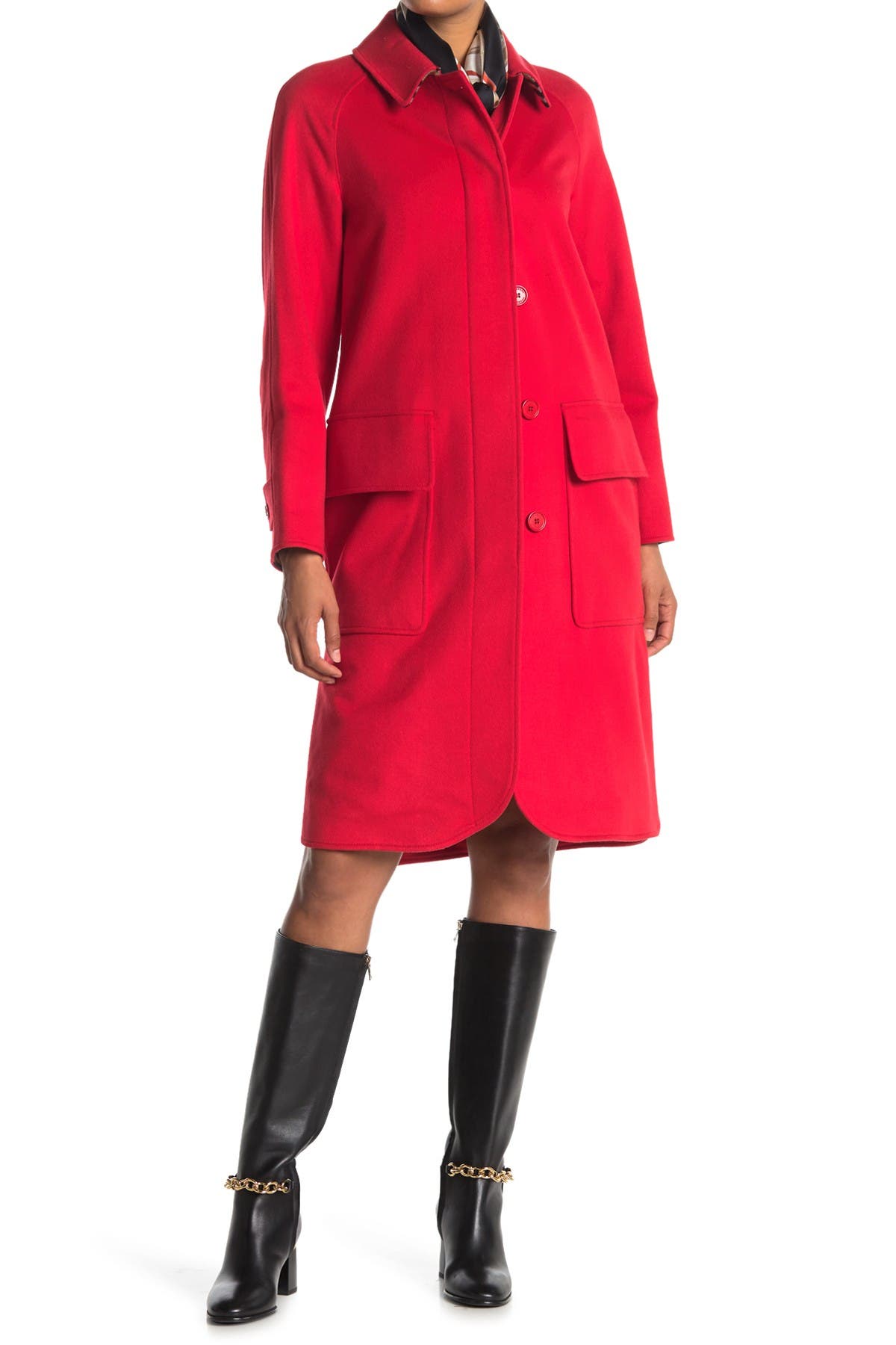 burberry red coat
