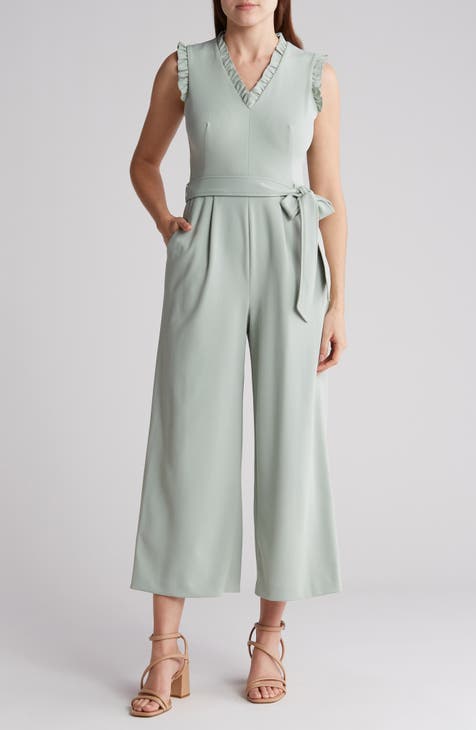 Calvin Klein Women's V-Neck Sleeveless Belted Dress - Macy's