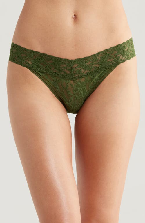 Shop Hanky Panky Signature Lace Bikini In Bitter Olive Green