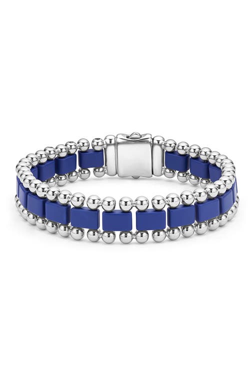 Shop Lagos Anthem Ceramic Link Bracelet In Ultramarine