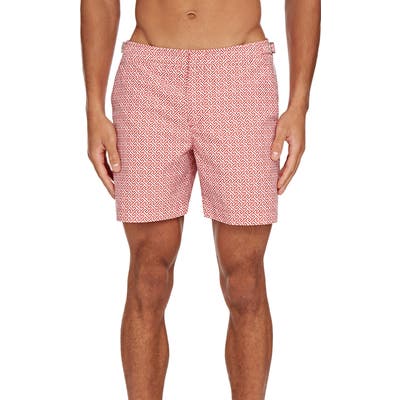 Orlebar Brown Bulldog Laurito Swim Trunks, Pink