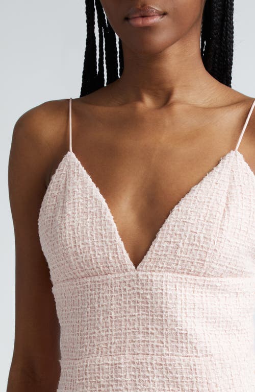 Alice And Olivia Carli Tweed Minidress In Pink Lace