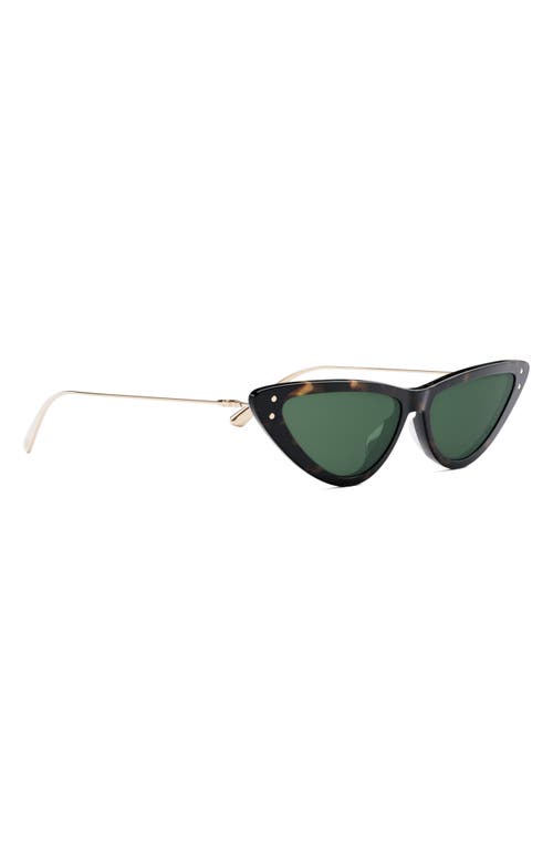 Shop Dior Miss B4u 55mm Cat Eye Sunglasses In Dark Havana/green