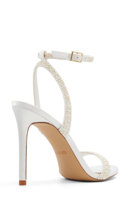 Shop Aldo Perlea Ankle Strap Sandal In White