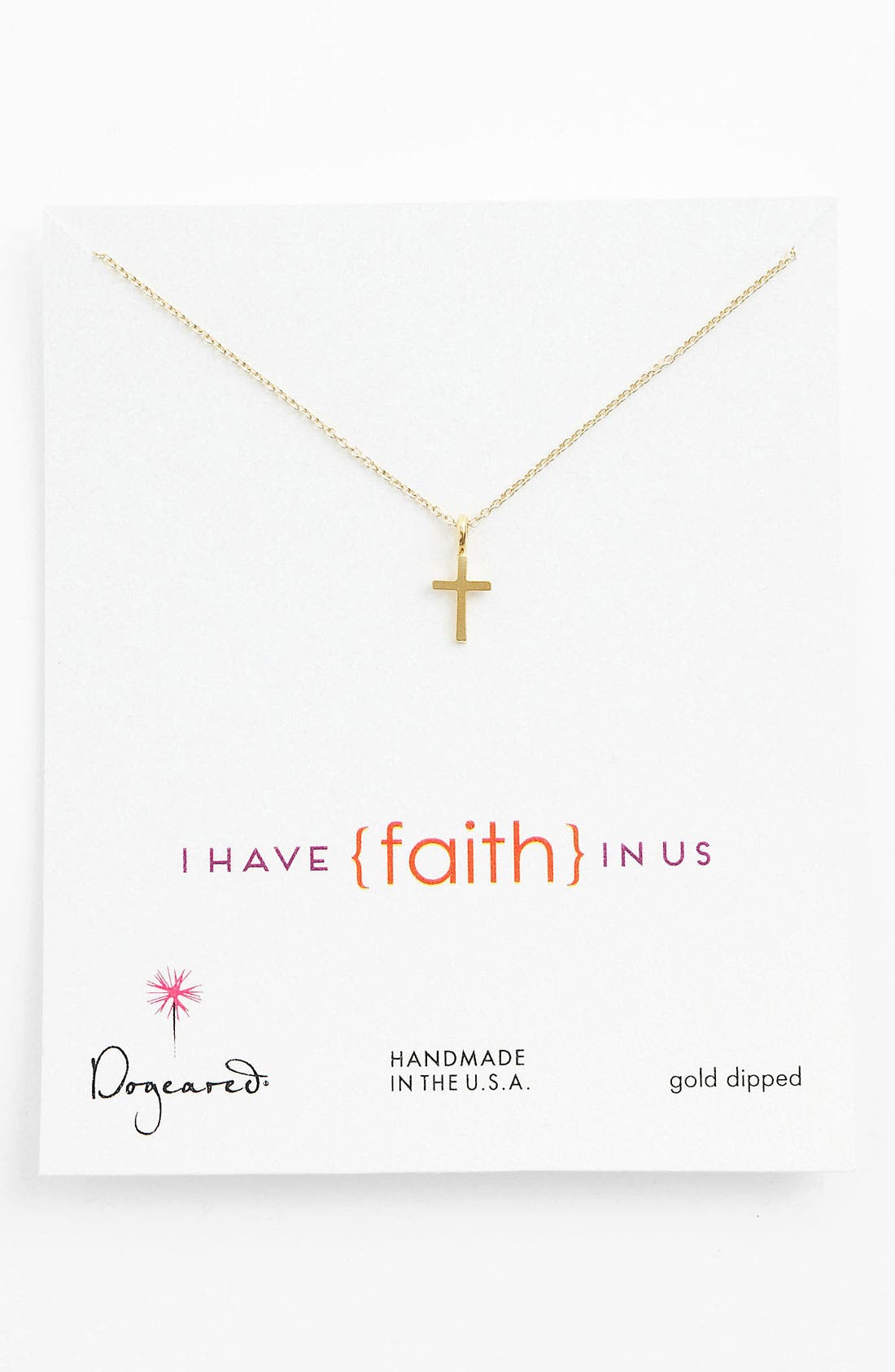Dogeared 'Faith' Pendant Necklace 