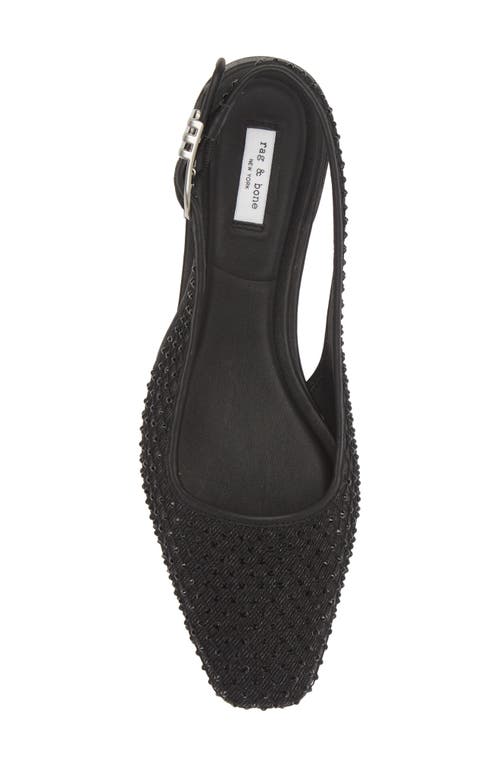 Shop Rag & Bone Astra Slingback Flat In Black Denim