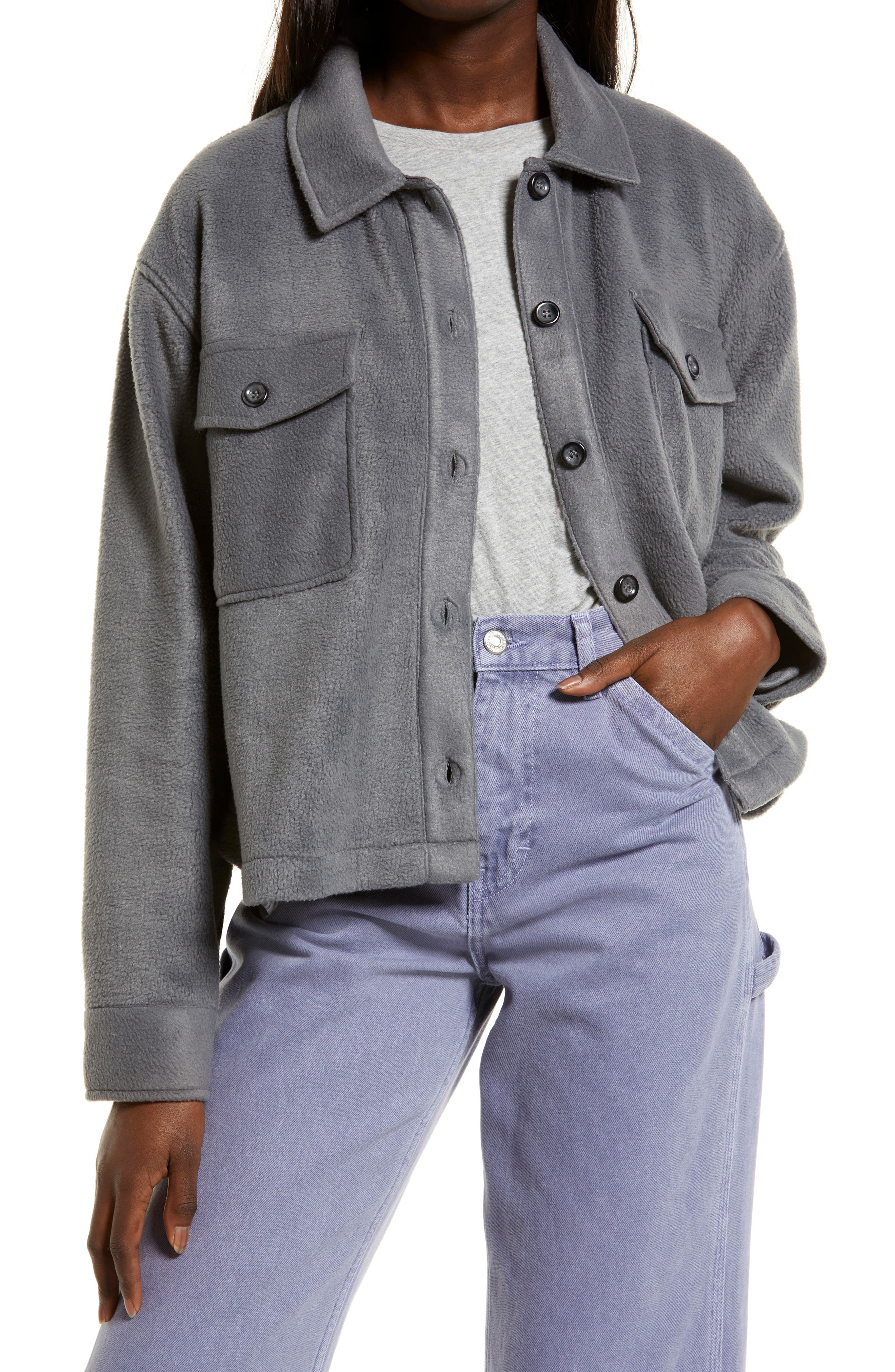 grey cropped jackets