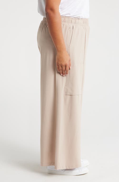 Shop Zella In Flight Flowy Cargo Pants In Tan Thread