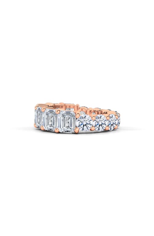 Lab Created Diamond Eternity Ring in 18K Rose Gold