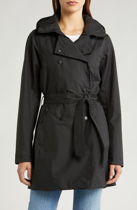 Waterproof A Line Trench Coat Beige - Women's Overcoats
