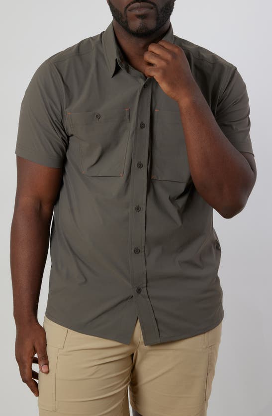 Rainforest The  Tracker Button-up Shirt In Military Green