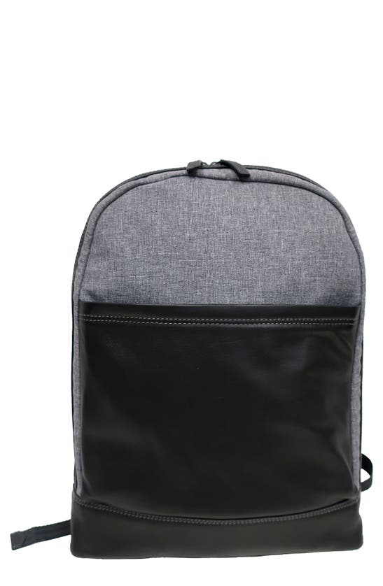Shop Boconi Recycled Polyester & Leather Backpack In Black