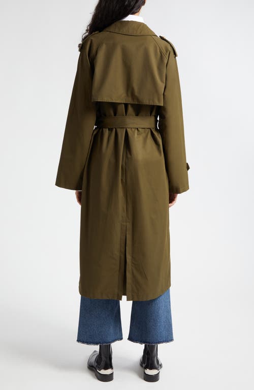 Nili Lotan Toussaint Trench Coat In Olive Green
