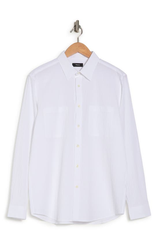 Shop Theory Irving 2p Spring Ripstop Shirt In White