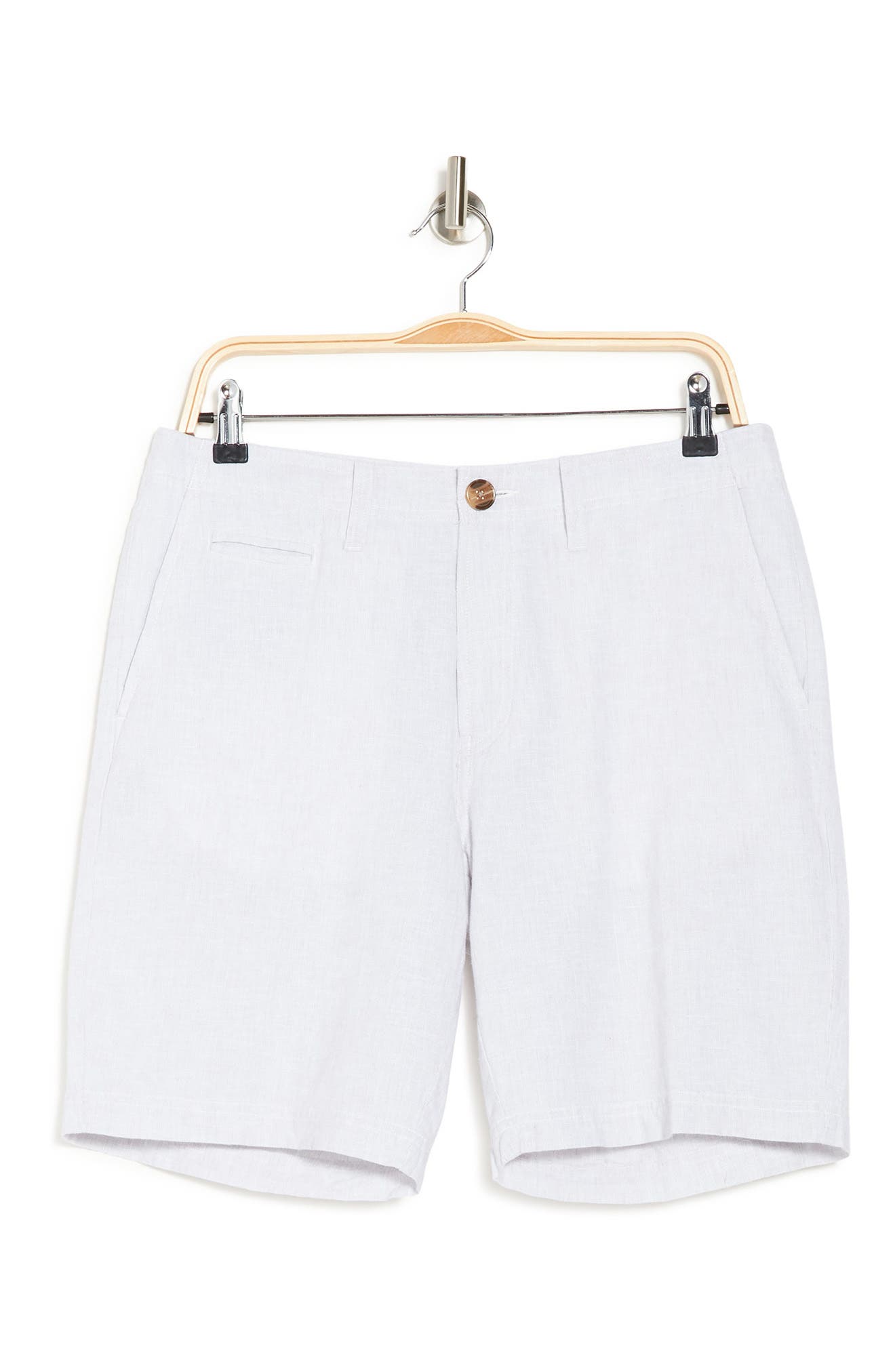 14th & Union Linen Shorts In Light/pastel Grey