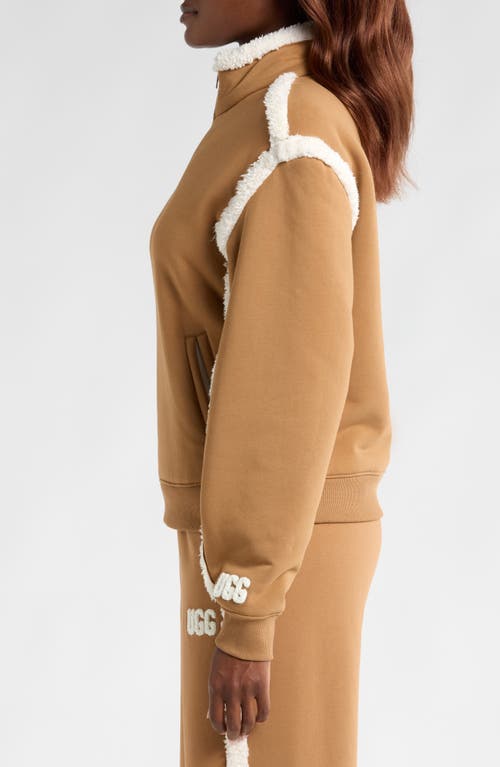 Ugg(r) Lydi Bonded Fleece Half Zip Pullover In Chestnut