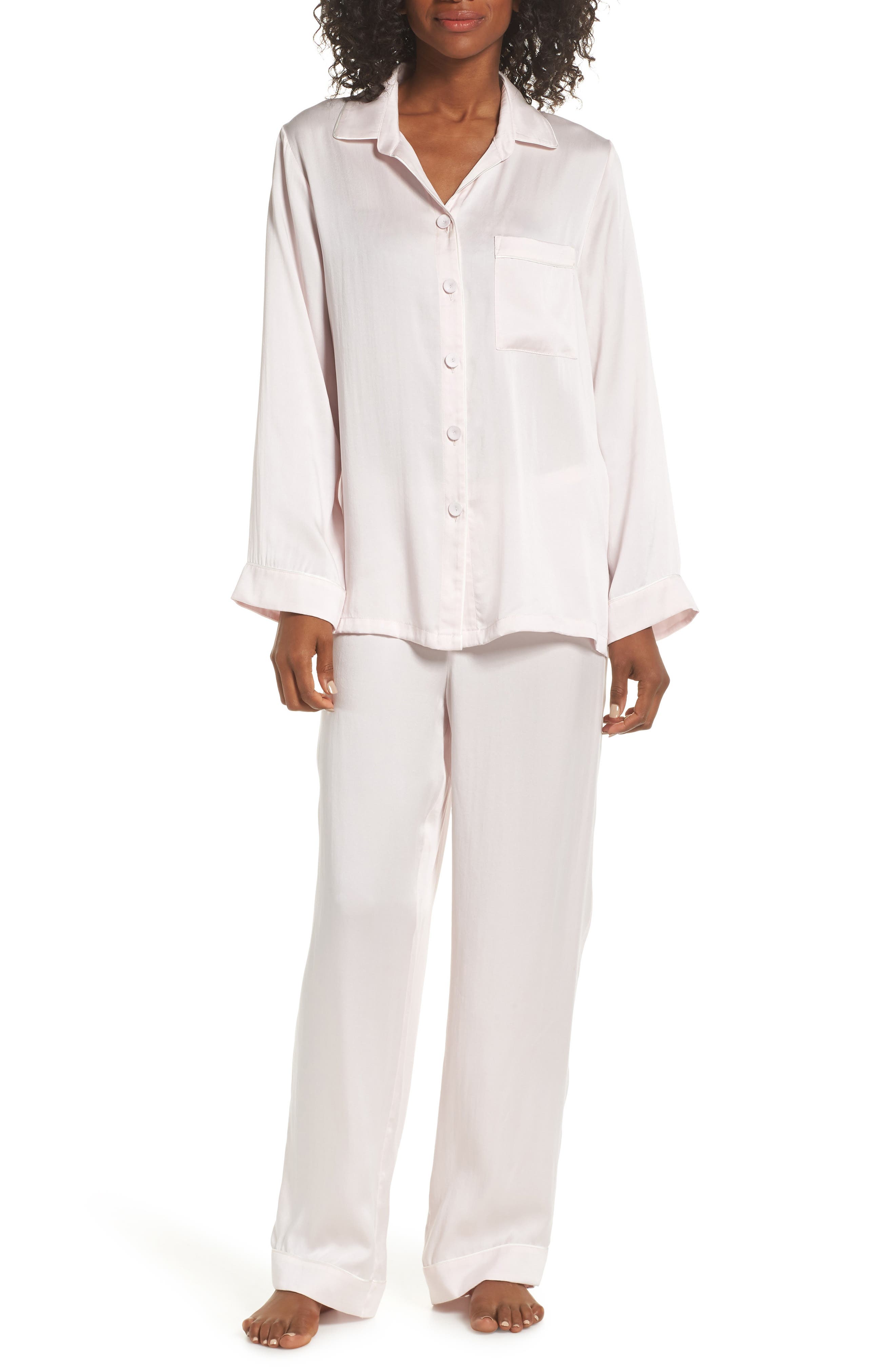 Papinelle Silk Pajamas, Pink