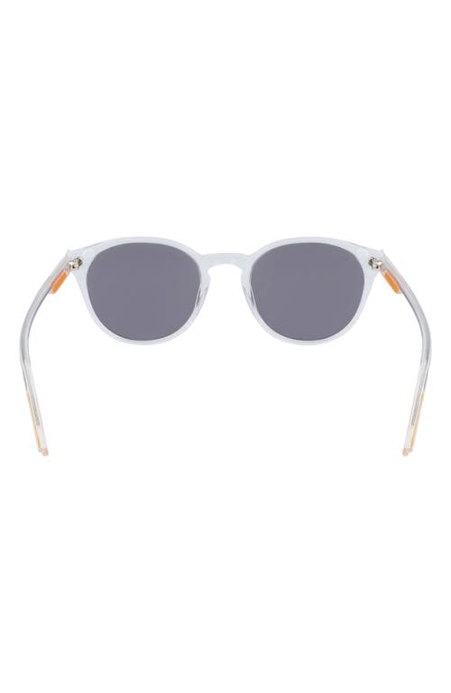 Shop Converse Disrupt 52mm Round Sunglasses In Crystal Clear/silver
