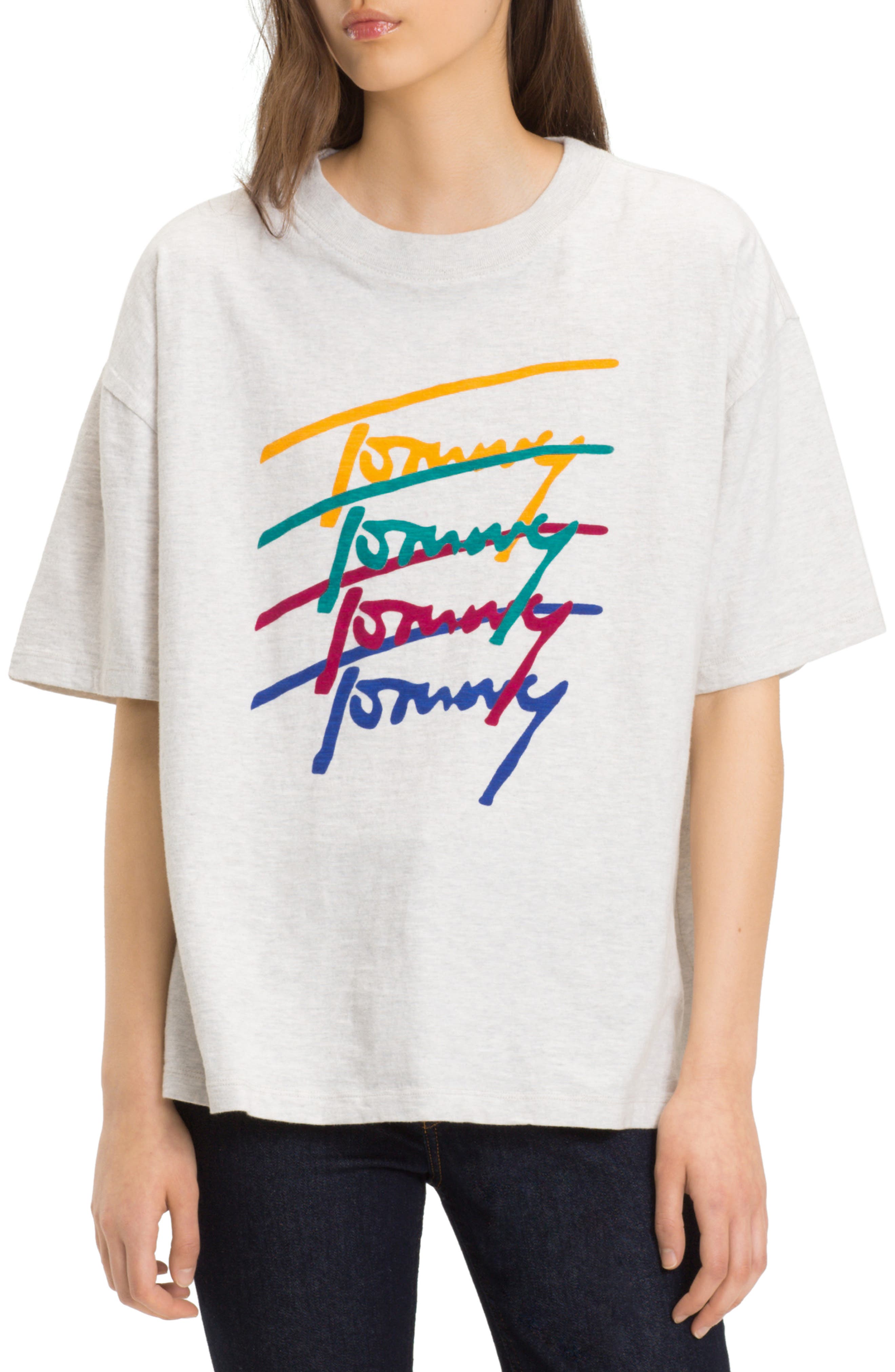 tommy jeans retro logo tee