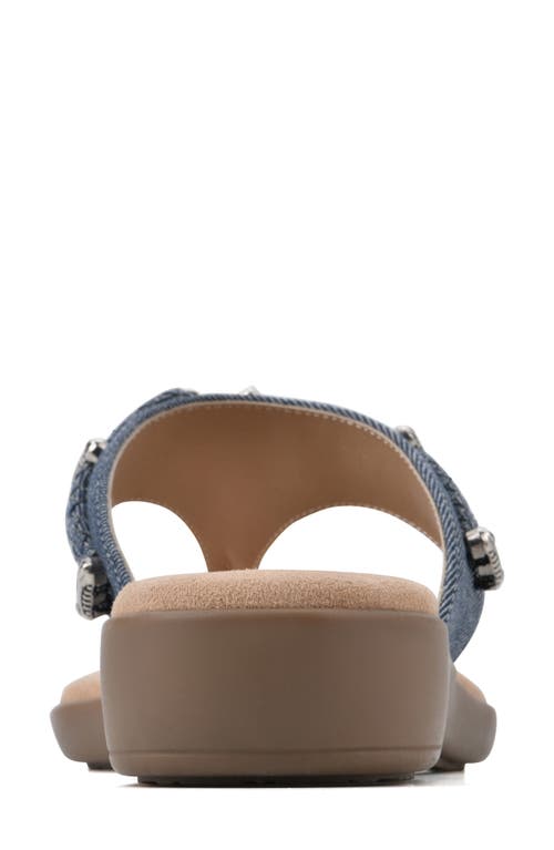 Cliffs By White Mountain Bailee Sandal In Dark Blue/denim Fabric