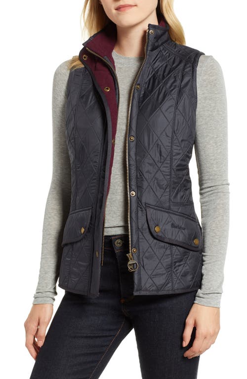 Barbour Woman Vest Midnight Blue Size 14 Polyamide In Black