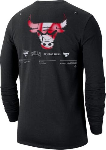 Men's Chicago Bulls Nike Black Essential Air Traffic Control Long Sleeve T- Shirt