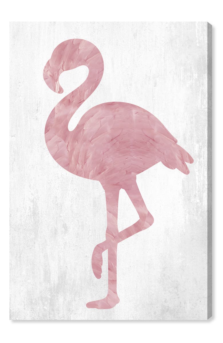 Oliver Gal Pink Feathered Flamingo Canvas Wall Art | Nordstrom