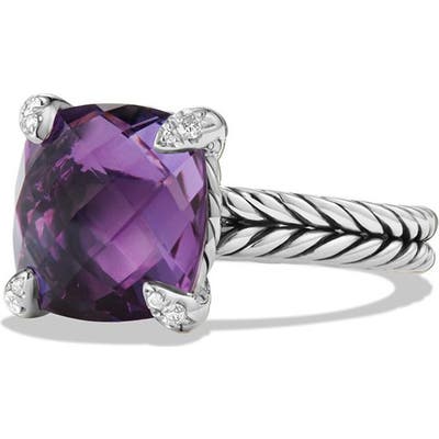 David Yurman Chatelaine Ring With Semiprecious Stone And Diamonds