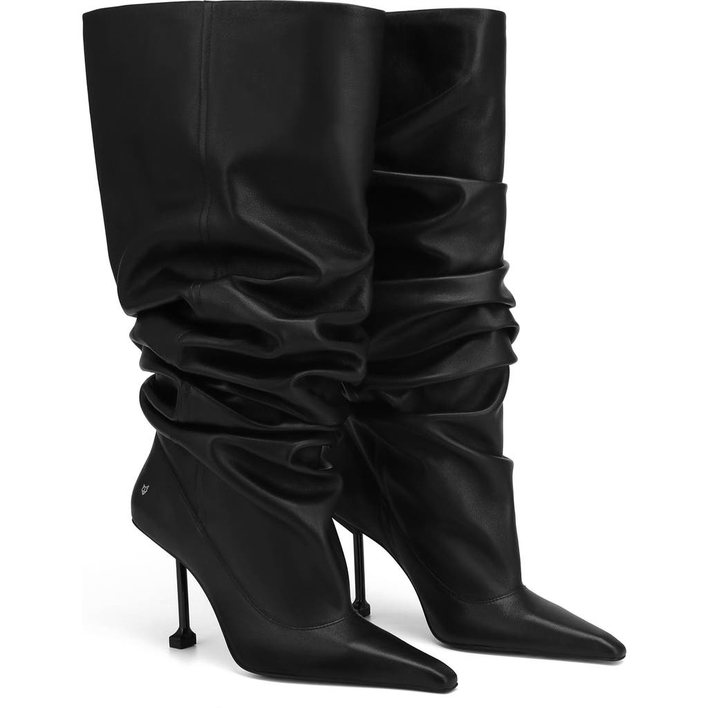 Naked Wolfe Vern Slouch Tall Boot in Black-Nappa Prince