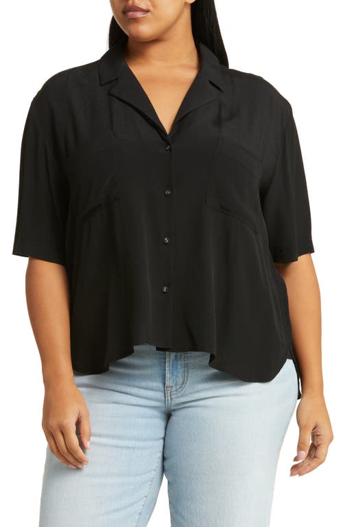 Treasure & Bond Soft Double Pocket Camp Shirt at Nordstrom,