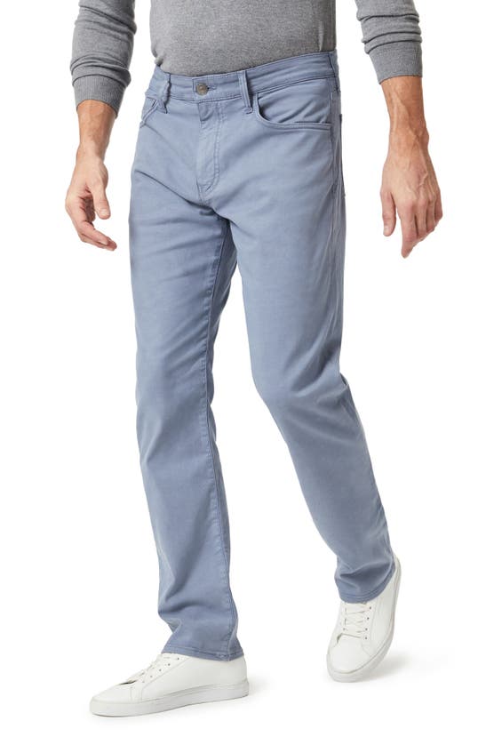 Shop Mavi Jeans Zach Straight Leg Stretch Twill Pants In Flint Stone Luxe Twill