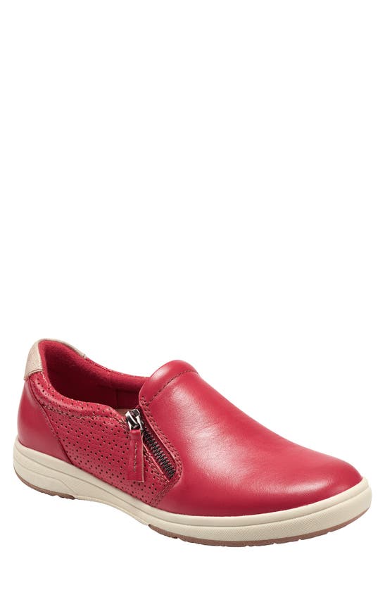 Earth Origins Elsie Side Zip Shoe In Bright Red