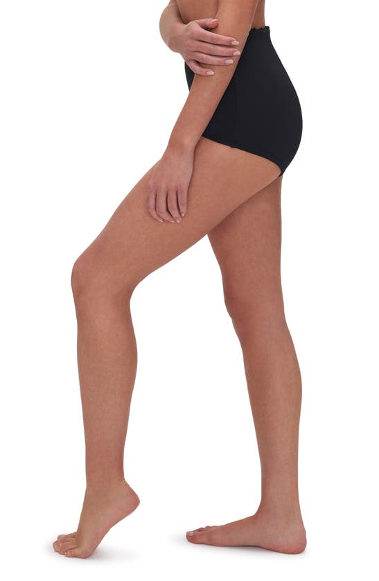 Shop Good American Whipstitch Boy Short Bikini Bottoms In Black001