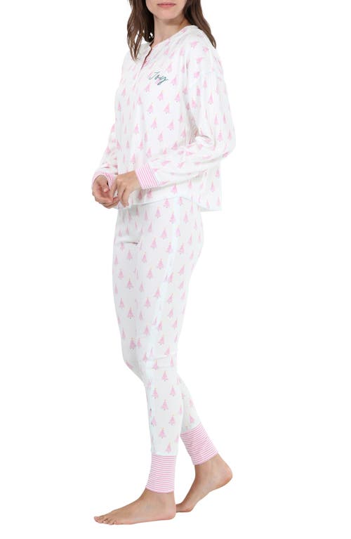 Shop Honeydew Cuddle Crew Pajamas In Ivory Trees