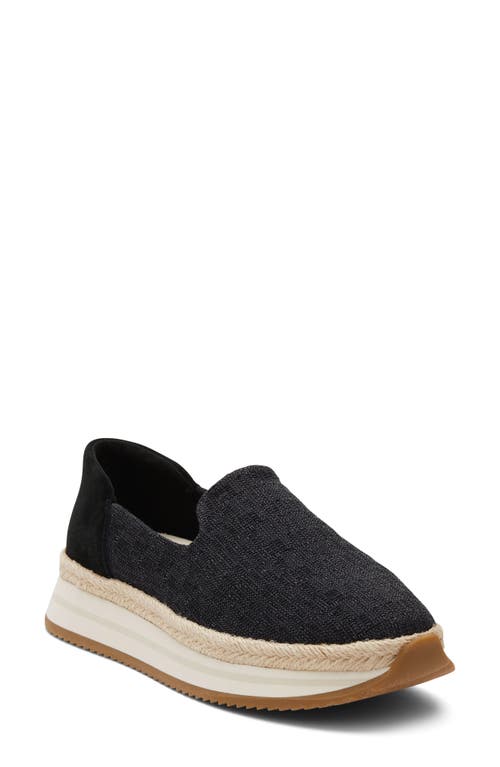 TOMS Jocelyn Slip-On Espadrille Sneaker Black at Nordstrom,