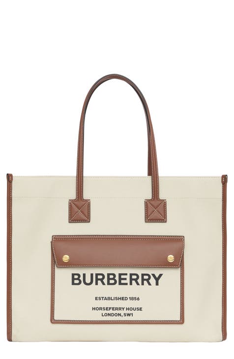 Medium Towner Horseferry Print Canvas & Leather Tote