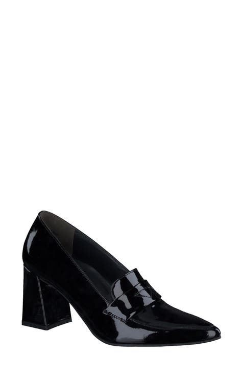 THE ATTICO Morgan lace-up patent-leather pumps