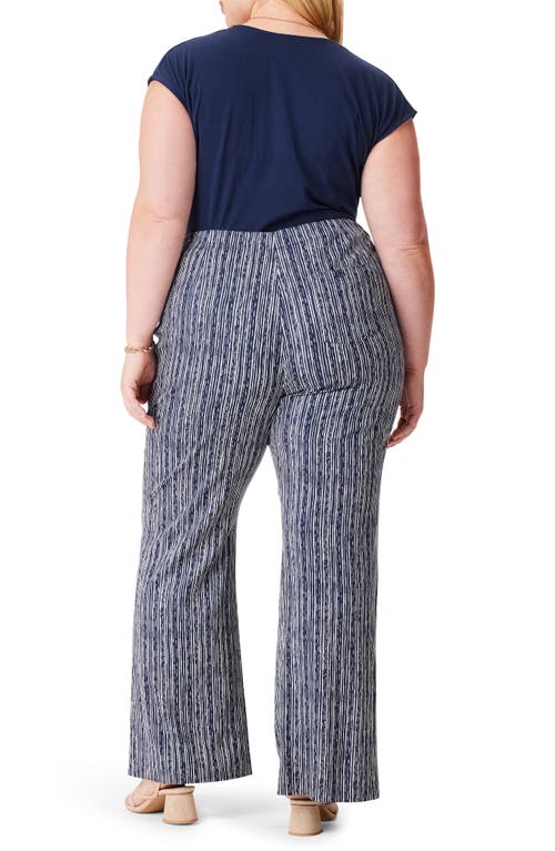 Nic + Zoe Spring Rain Wide Leg Pants In Indigo Multi