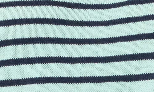 Shop Nic + Zoe Nic+zoe Supersoft Striped Up Sweater In Aqua Multi