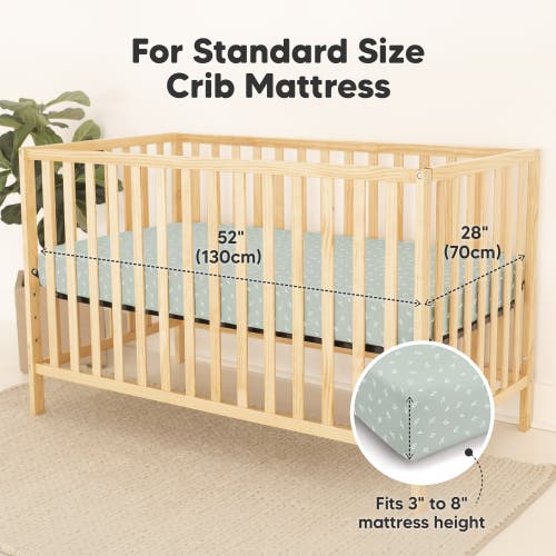 Keababies 2-pack Isla [protect+] Waterproof Crib Sheets In Prairie