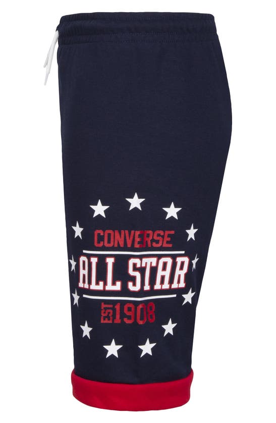 Shop Converse Kids' All Star Colorblock Shorts In Obsidian