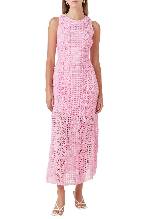 Endless Rose Textured Sleeveless Maxi Dress Pink at Nordstrom,