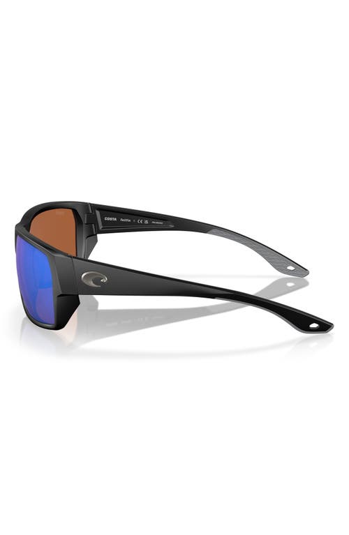 Costa Del Mar Tailfin 60mm Polarized Sunglasses In Black/green Mirror