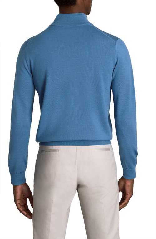 Shop Reiss Blackhall Wool Quarter Zip Sweater In Marine Blue