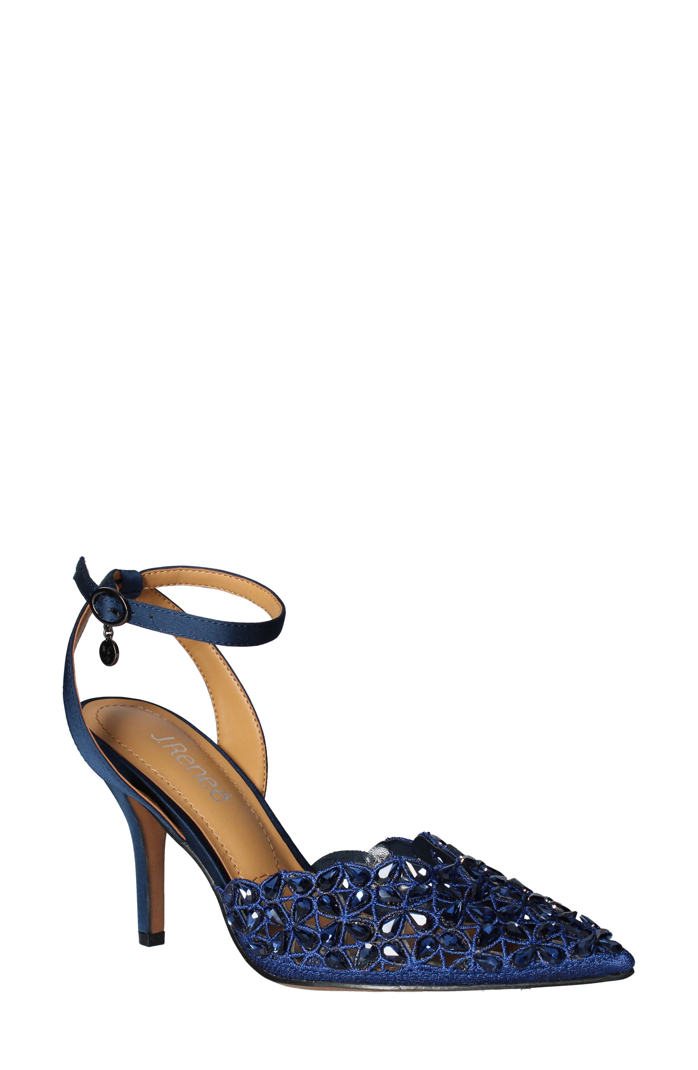 navy blue work heels