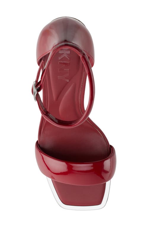 Dkny Scarla Ankle Strap Sandal In Ruby Red
