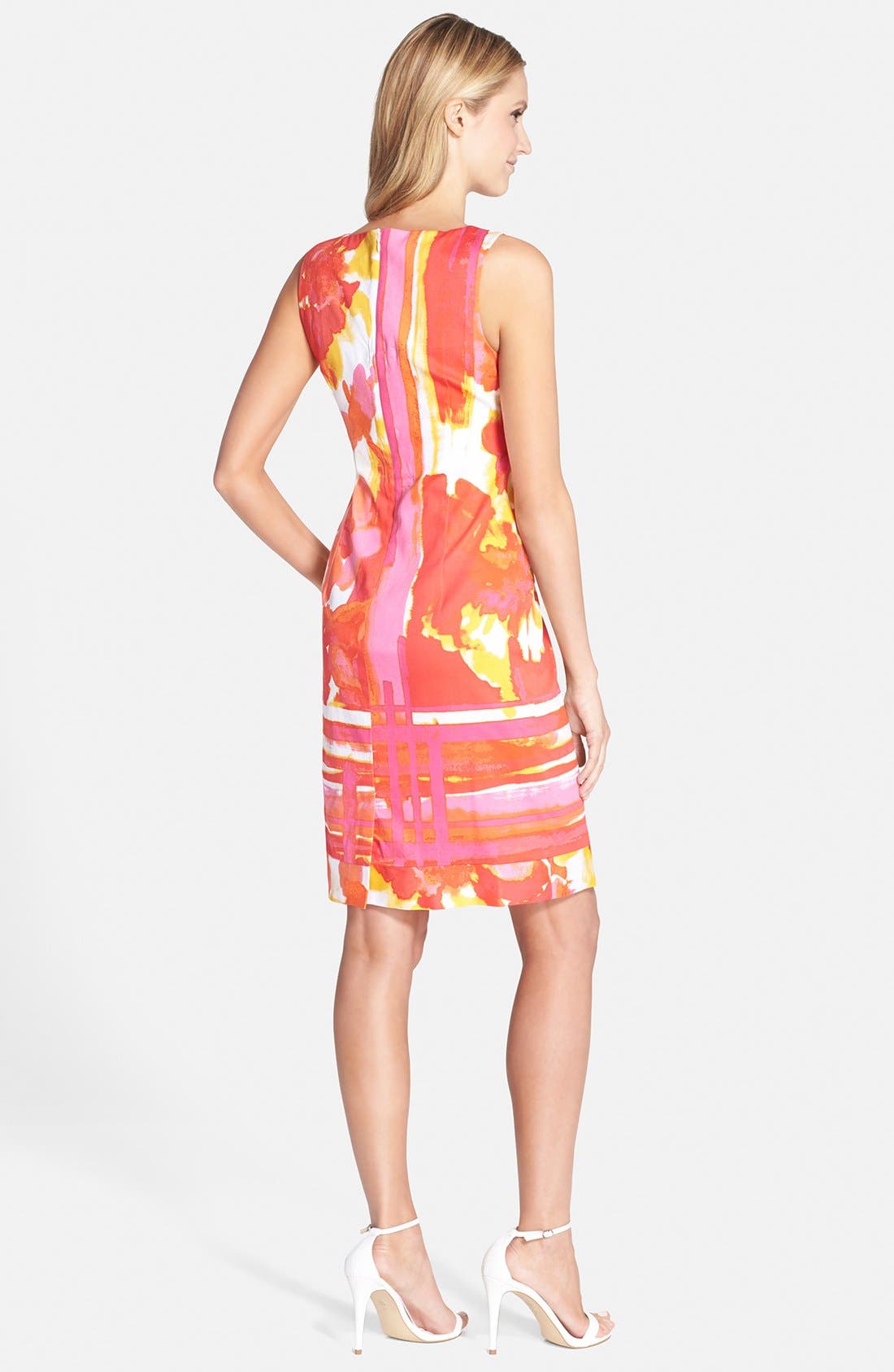 Chetta B Print Cotton Sateen Sheath Dress | Nordstrom