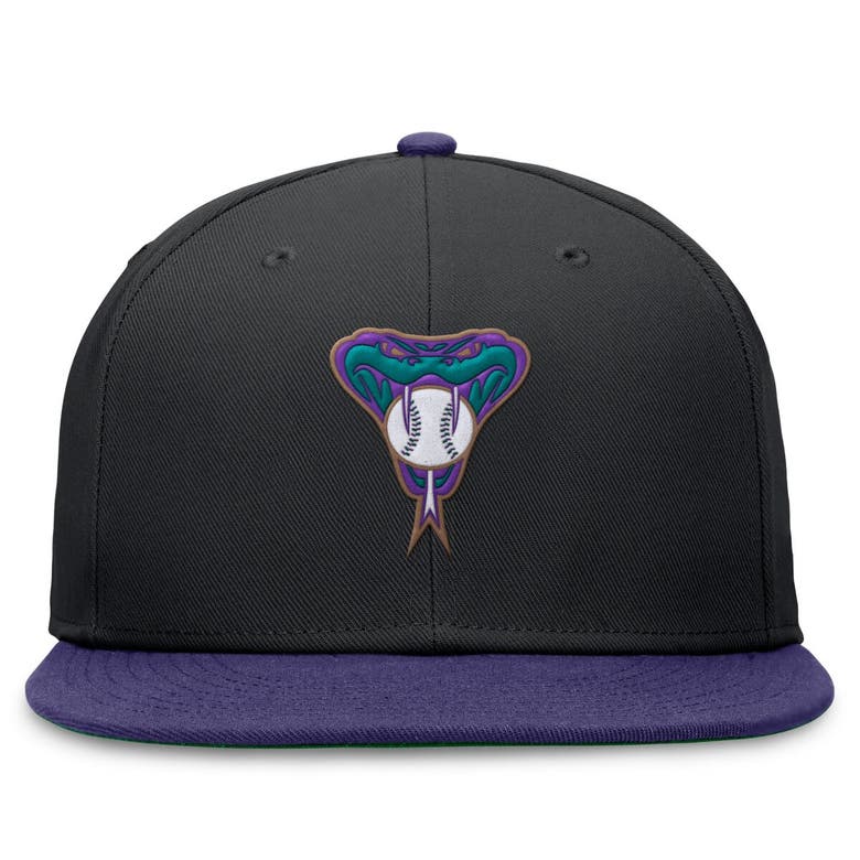 Shop Nike Black/purple Arizona Diamondbacks Rewind Cooperstown True Performance Fitted Hat